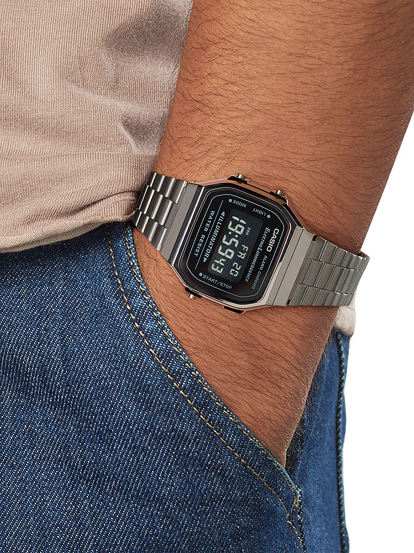 CASIO | Uhr VINTAGE SILBER A168WEGG-1BEF | 